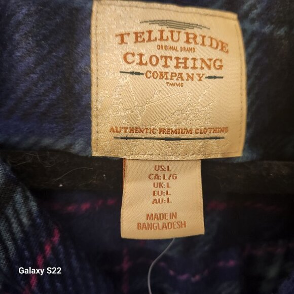 Telluride Clothing Company Flannel. Size Large. NWT. - Picture 3 of 9